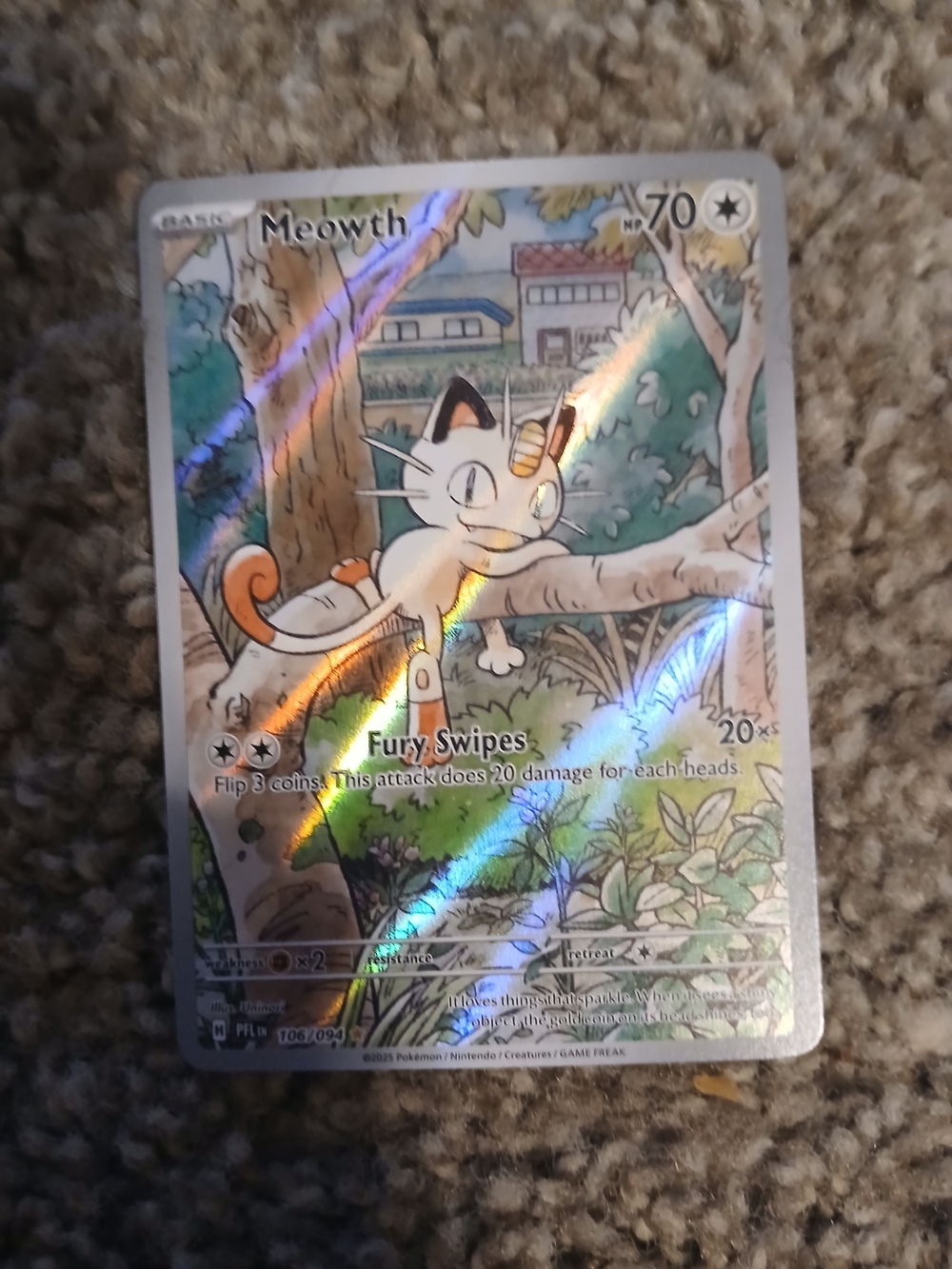 Pokemon Meowth Trading Card 106/94